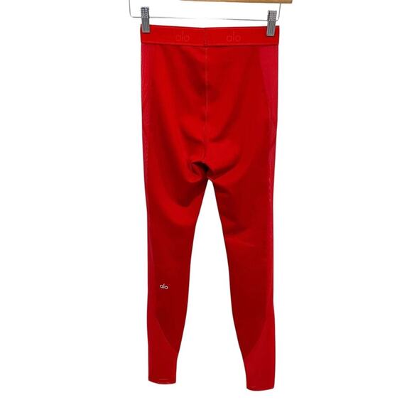 Alo Yoga Airlift High-Waist Ballet Dream Legging XS Red Sheer Dance Activewear - Picture 3 of 9